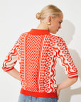 Knitted Polka Polo Shirt