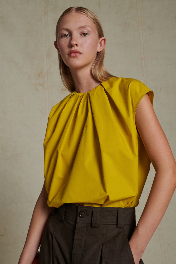 エイチシーエーイー HCAE SHEER BLOUSE （YELLOW） SHIRTS / BLOUSES – HCAE ONLINE STORE