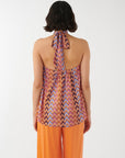 Nikki Halter Neck Silk Top | Vallarta