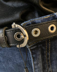Markberg Eyelet Leather Belt - Black