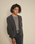 Thora V-Neck Cardigan | Phantom
