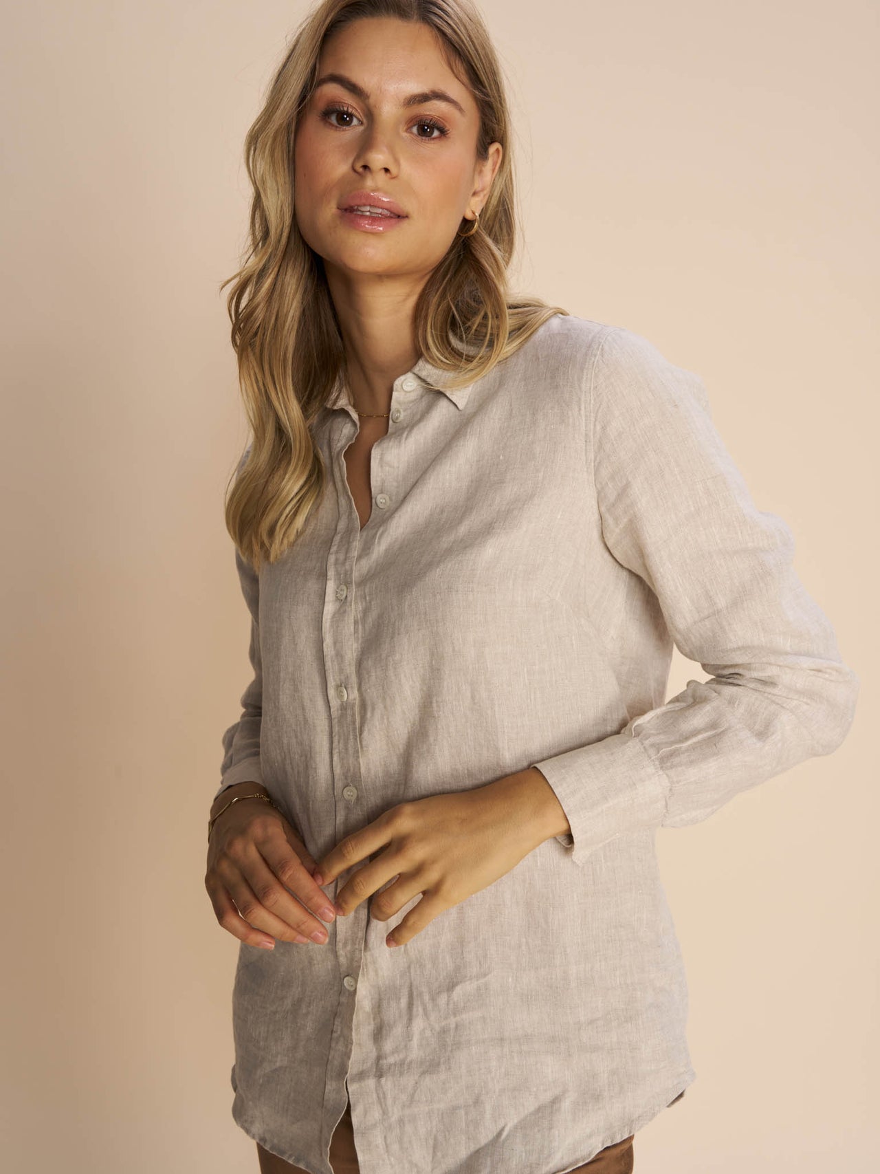 Karli Linen Shirt | Cement