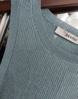 Silvi Metallic Vest | Ocean Blue