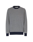 Eco Wool Stripe Kasey Sweater | Deep Well/Winter White