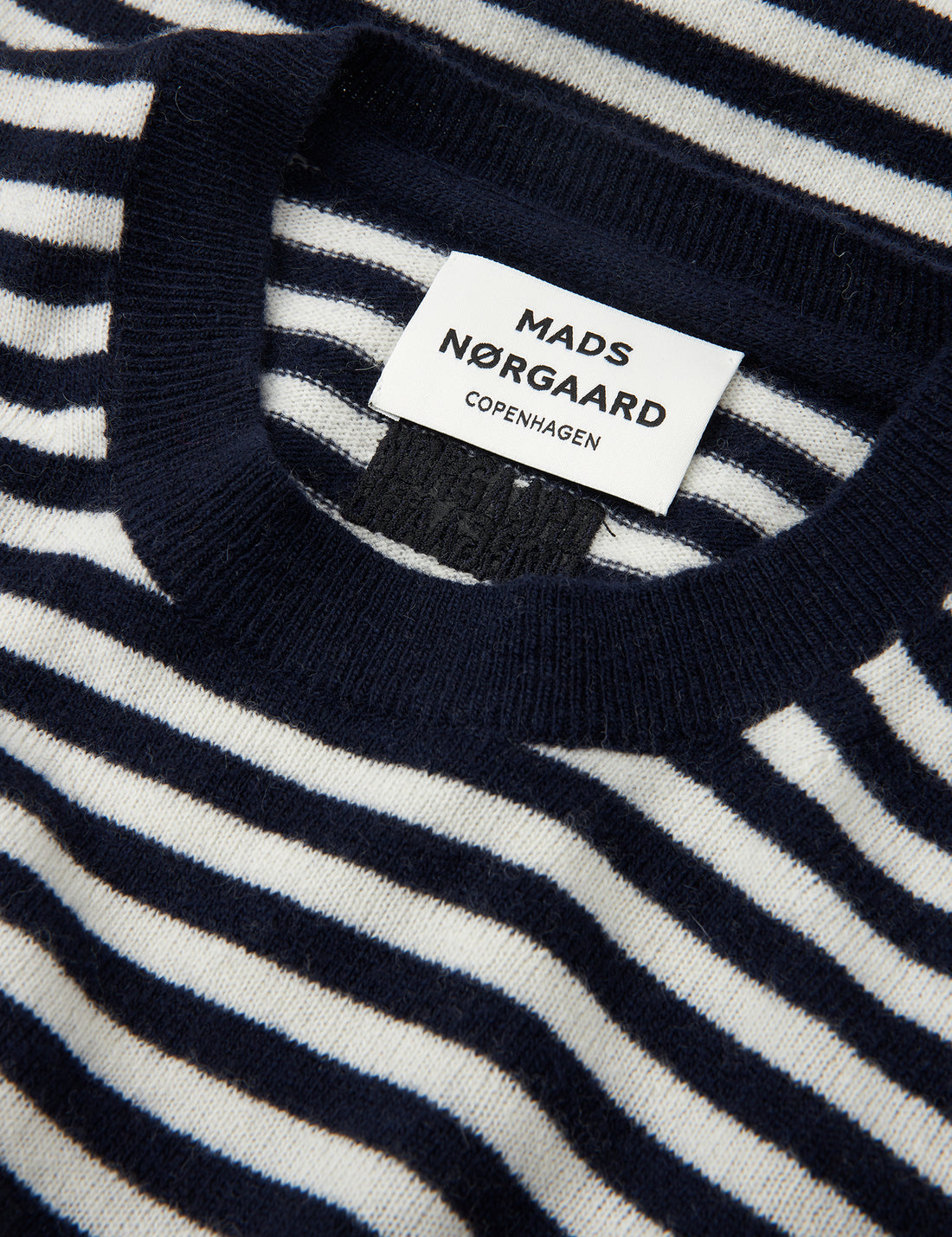 Mads Norgaard Eco Wool Stripe Kasey Sweater - Deep Well/Winter White