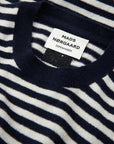 Mads Norgaard Eco Wool Stripe Kasey Sweater - Deep Well/Winter White