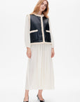 Bellis Faux Leather Vest | Black