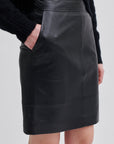 Francie Mini Leather Skirt