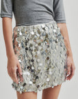Audra Short Skirt | Silver