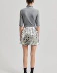 Audra Short Skirt | Silver