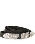 Mayalee Snake Leather Belt | Black