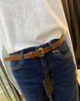 Noella Leather Belt | Cognac
