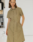 Project AJ117 Hansine Shirt Dress - Pale Moss
