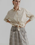 Madge Skirt | Khaki Stripe