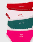 Original Knicker 4 Pack - Christmas Embroideries