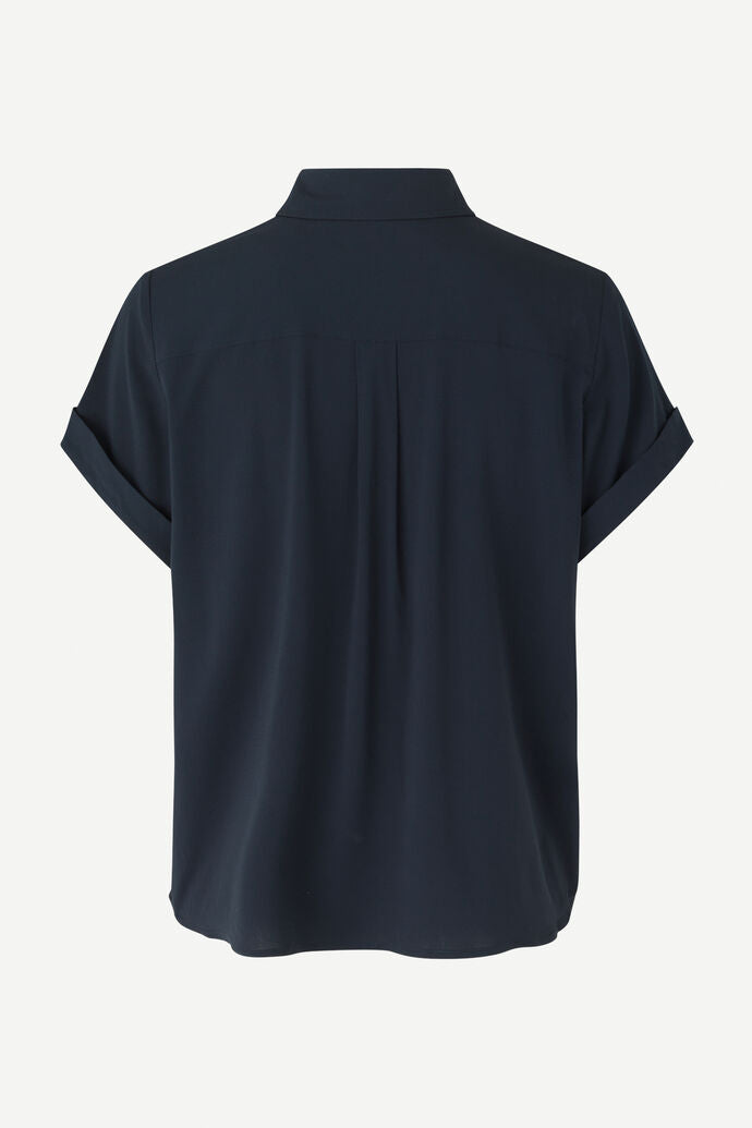 Samsoe Majan Ss Shirt - Dark Sapphire