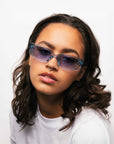 Grace Sunglasses | Blue Crystal Blue