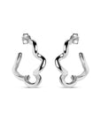 Earrings Curly Hoops | Silver