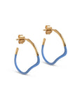 Enamel Copenhagen Earrings Sway Hoops - Cornflower