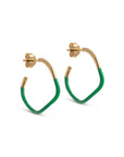 Enamel Copenhagen Earrings Sway Hoops - Grass Green