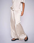 Rita Satin Pant | Feather Gray