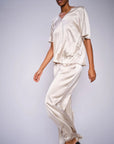 Rita Satin Pant | Feather Gray
