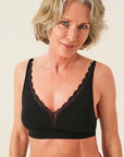 Lace Plunge Bra | Black