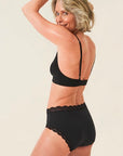 Lace Plunge Bra | Black