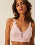 Lace Plunge Bra | Pink-a-boo