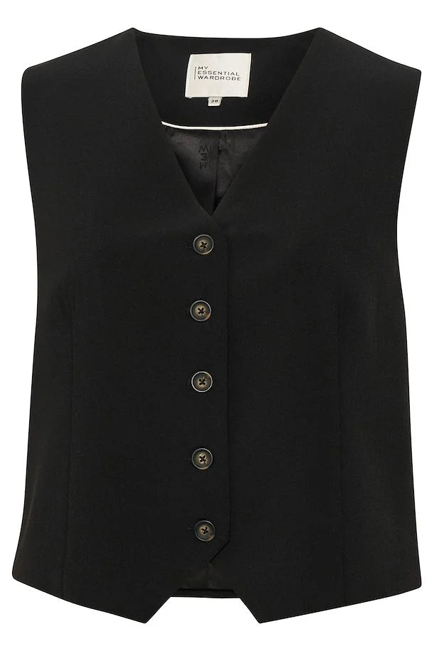 My Essential Wardrobe Yola Waistcoat - Black