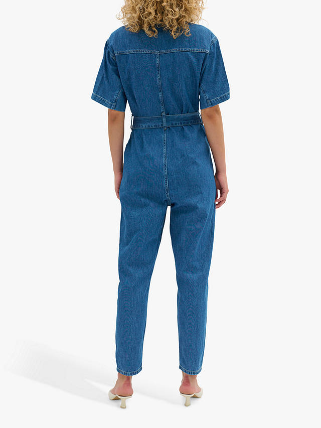My Essential Wardrobe Malo Denim Jumpsuit - Medium Blue