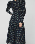 Stella Nova Midi Dress with Bow Print - Blue