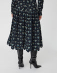 Stella Nova Midi Dress with Bow Print - Blue
