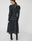 Stella Nova Midi Dress with Bow Print - Blue