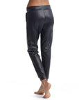 Faux Leather Jogger | Black