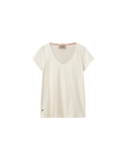 Tulli V Neck T-Shirt | Ecru