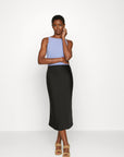 Agneta Satin Skirt | Black