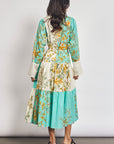 Bohemian Traders - Trickle Tiered Shirt Dress Aqua