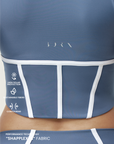Vani Sports Top | Bluestone/White