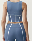 Vani Sports Top | Bluestone/White