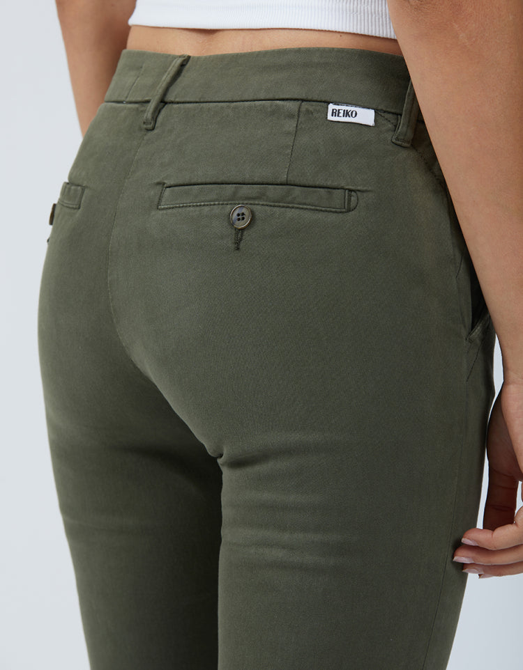 Reiko Sandy Basics Chinos - Army