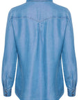 My Essential Wardrobe The Denim Shirt - Light Blue Vintage Wash