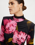Aline Short Dress | Pink Flower
