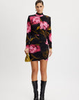 Aline Short Dress | Pink Flower