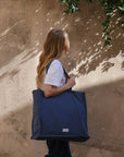 Large Organic Tote Bag | Storm Blue
