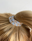 Silver-Beige Glitter Stripe