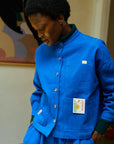 Wide Chore Coat Cobalt