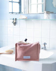 Les Pensionnaires Organic Cotton Cube Toiletry Bag Rosewood