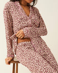 Licorice Leopard Long Pyjamas