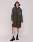 Summery Copenhagen Harlow Quilted Midi Parker Khaki